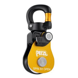 Petzl SPIN S1 OPEN Very High Efficiency Compact Single Pulley with Gated Swivel P002BA00 - SecureHeights