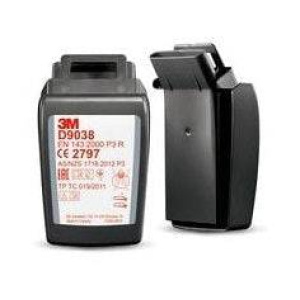 3M Secure Click D9038 Hard Case P3R Particulate Filter with Nuisance Level Organic Vapour/Acid Gas Relief (Pack of 2) - SecureHeights